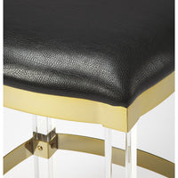 Thumbnail for Butler Specialty 5322034 Jordan Acrylic and Black Leather Counter Stool