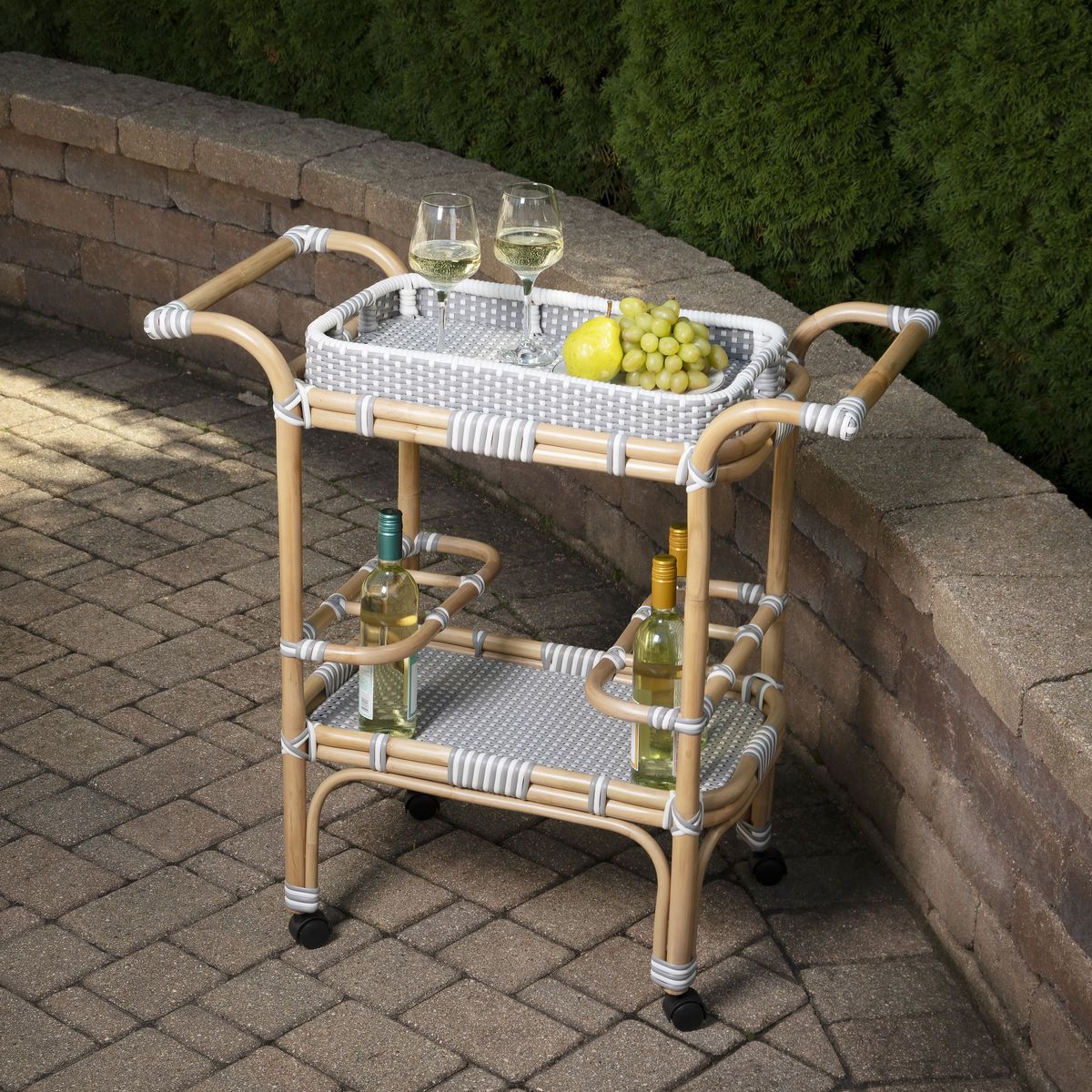 Butler Specialty Selena Rattan Bar Car