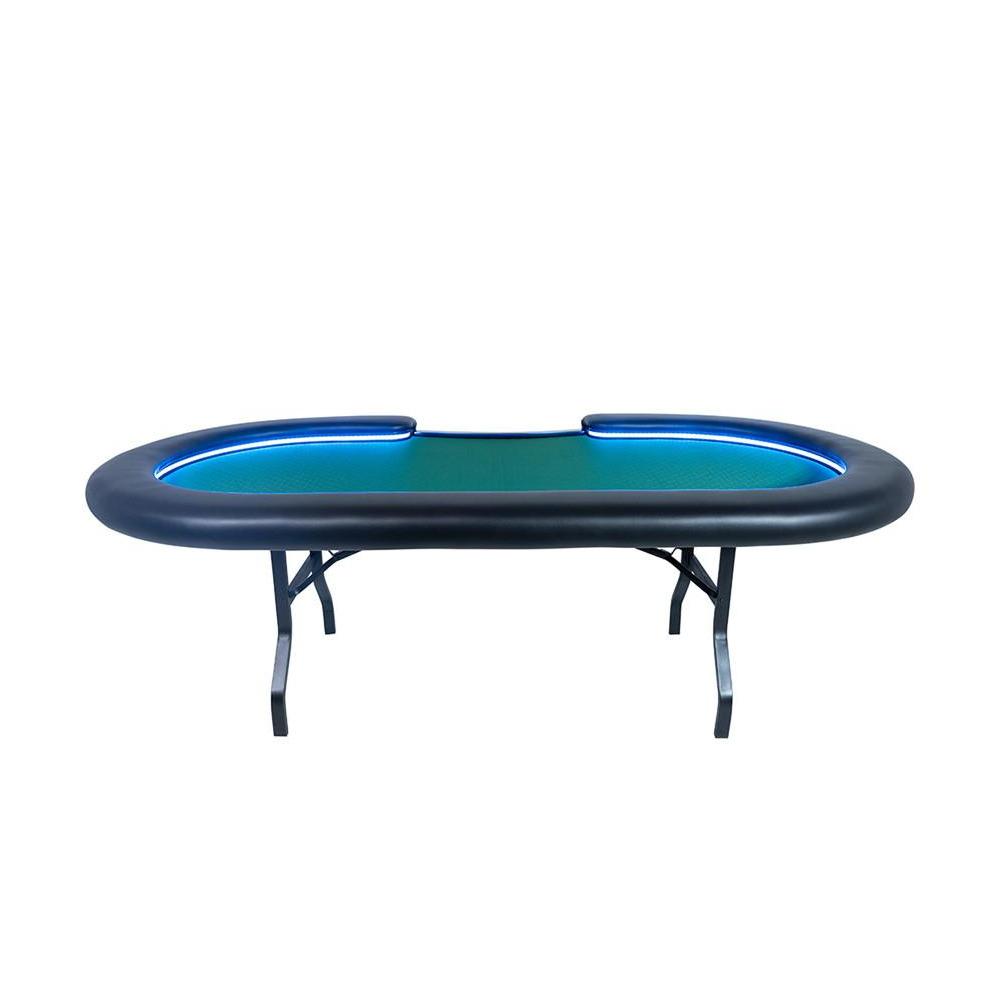 BBO Aces Pro Alpha Poker Table Blue LED Green Speed Suit