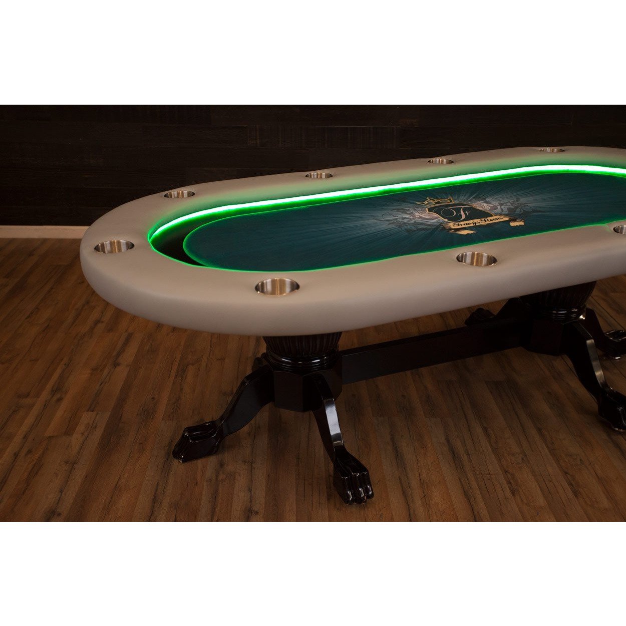 BBO Elite Alpha LED Poker Table Custom black heritage1