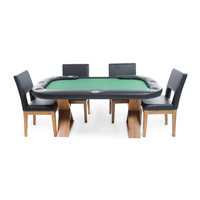 Thumbnail for BBO Helmsley Poker Table Dealers Cut Green and Chairs