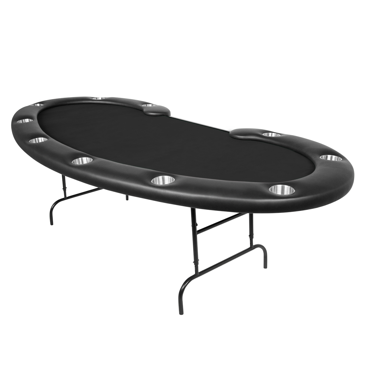 BBO POKER TABLE PRESTIGE BLACK VELVETEEN WITH CUP HOLDER
