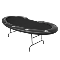 Thumbnail for BBO POKER TABLE PRESTIGE BLACK VELVETEEN WITH CUP HOLDER