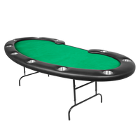 Thumbnail for BBO POKER TABLE PRESTIGE GREEN VELVETEEN WITH CUP HOLDER