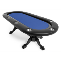 Thumbnail for BBO THE ELITE POKER TABLE BLUE VELVETEEN