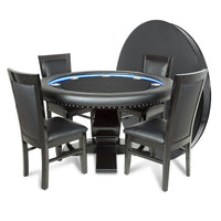 Thumbnail for BBO The Ginza LED Poker Table Black Speed Cloth Dining set