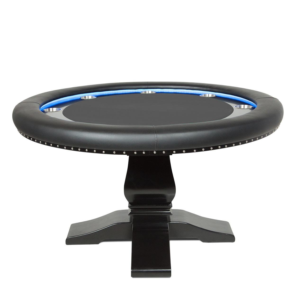 BBO The Ginza LED Poker Table Black Velveteen Cloth