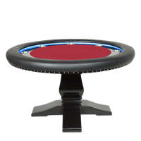 Thumbnail for BBO The Ginza LED Poker Table Red Velveteen Cloth