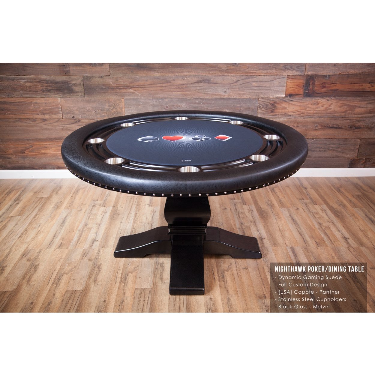 BBO The Nighthawk Poker Table Custom Design Melvin 3D Suit