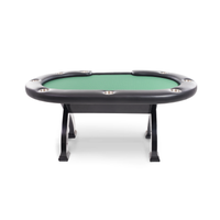 Thumbnail for BBO X2 Mini Poker Table Black Speed Suit Dealer Cut Green