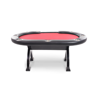 Thumbnail for BBO X2 Mini Poker Table Black Speed Suit Dealer Cut Red