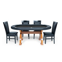 Thumbnail for BBO X2 Mini Poker Table Cherry Black With BBO Classic Chairs