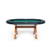 Thumbnail for BBO X2 Mini Poker Table Cherry Full Armrest Speed Suit Green
