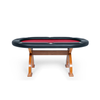 Thumbnail for BBO X2 Mini Poker Table Cherry Full Armrest Speed Suit Red
