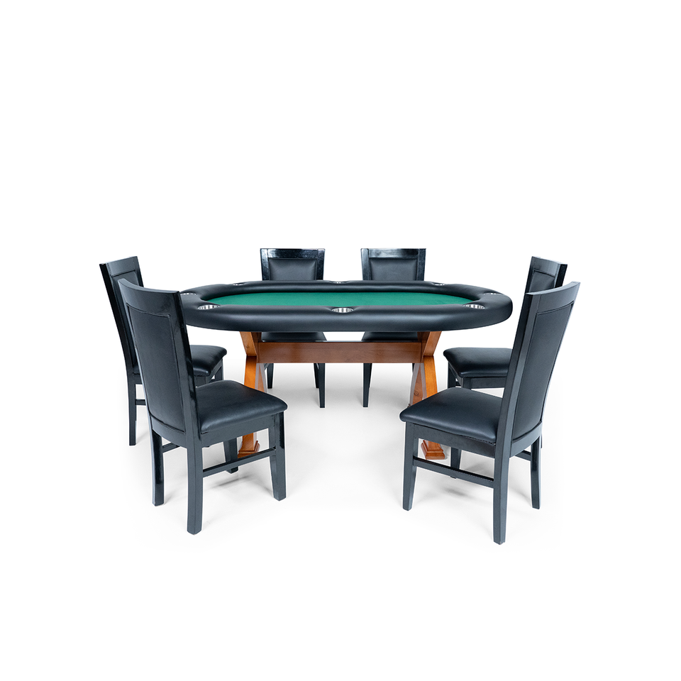 BBO X2 Mini Poker Table Cherry Green With BBO Classic Chairs