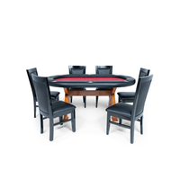 Thumbnail for BBO X2 Mini Poker Table Cherry Red With BBO Classic Chairs