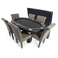 Thumbnail for BBO X2 Mini Poker Table Full Armrest Black With Premium Lounge Chairs