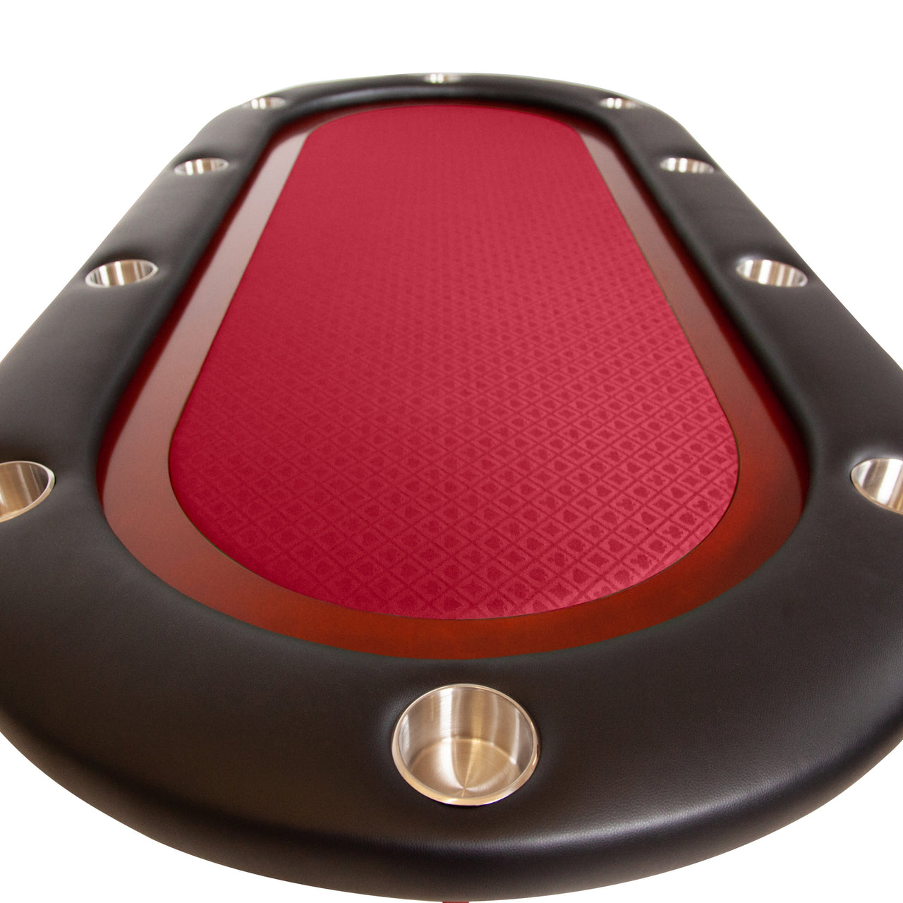 Bbo the elite poker table Mahogany Elite red2