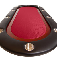 Thumbnail for Bbo the elite poker table Mahogany Elite red2