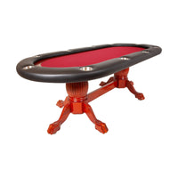 Thumbnail for Bbo the elite poker table Mahogany Elite red4