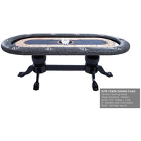 Thumbnail for Bbo the elite poker table full custom western e paisley gallery