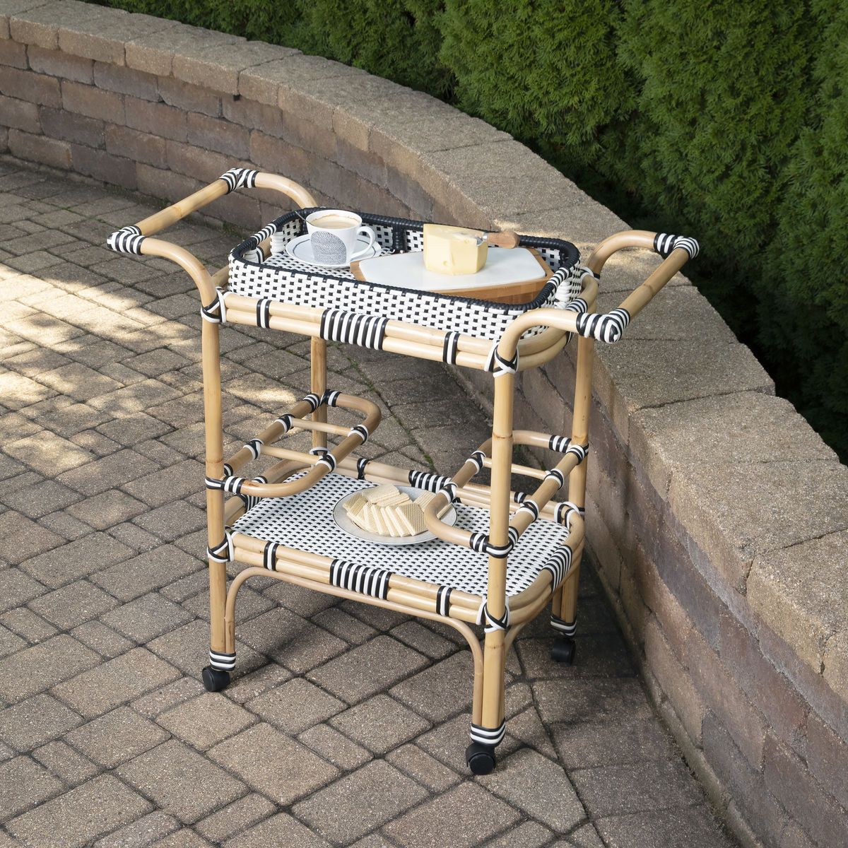 Butler Specialty Selena Rattan Bar Car