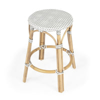Thumbnail for Butler Designers Edge 9371329 Rattan Counter Stool Grey White