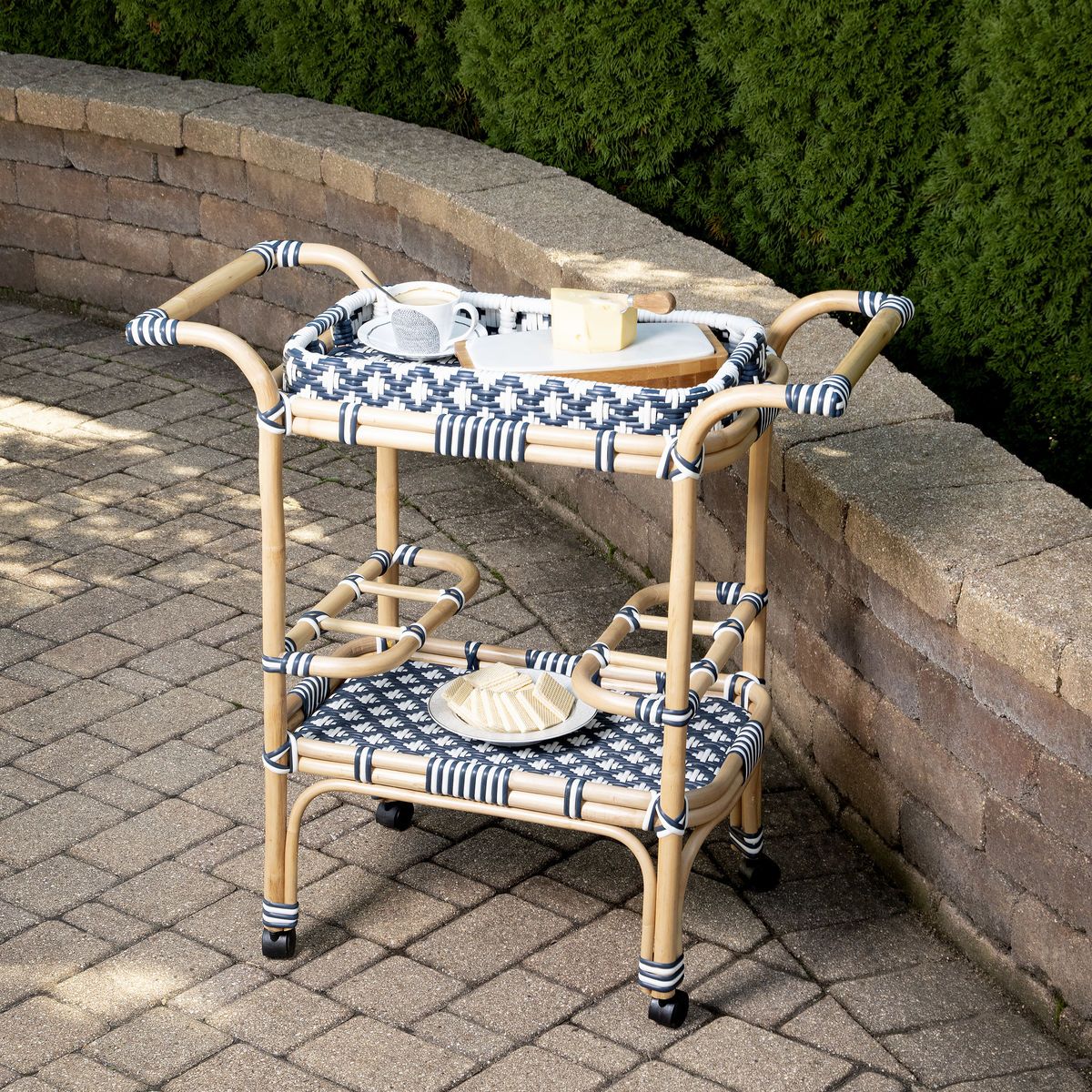 Butler Specialty Selena Rattan Bar Car