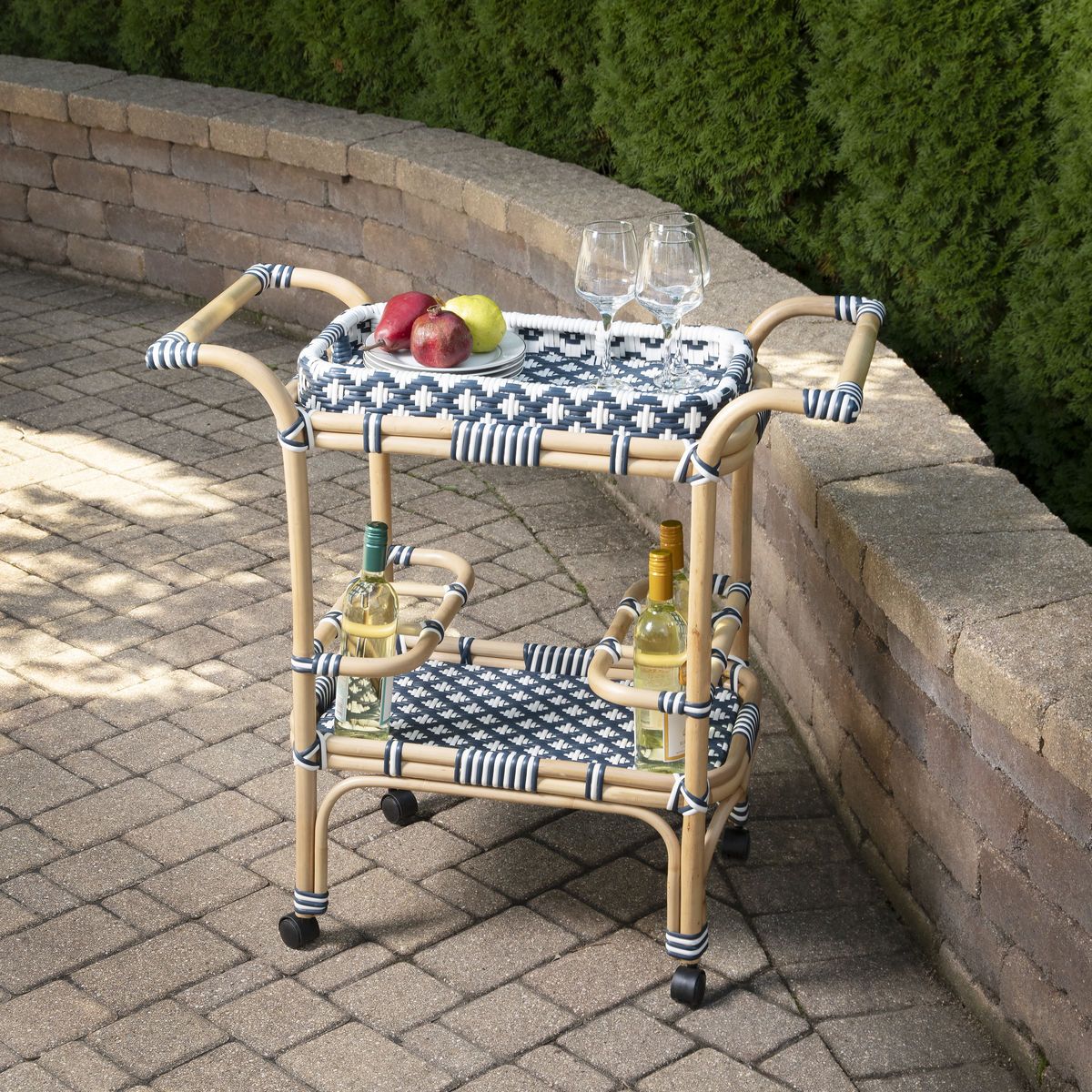 Butler Specialty Selena Rattan Bar Car