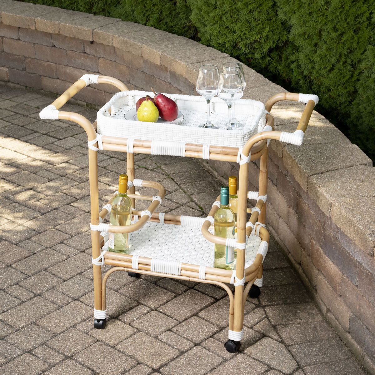 Butler Specialty Selena Rattan Bar Car