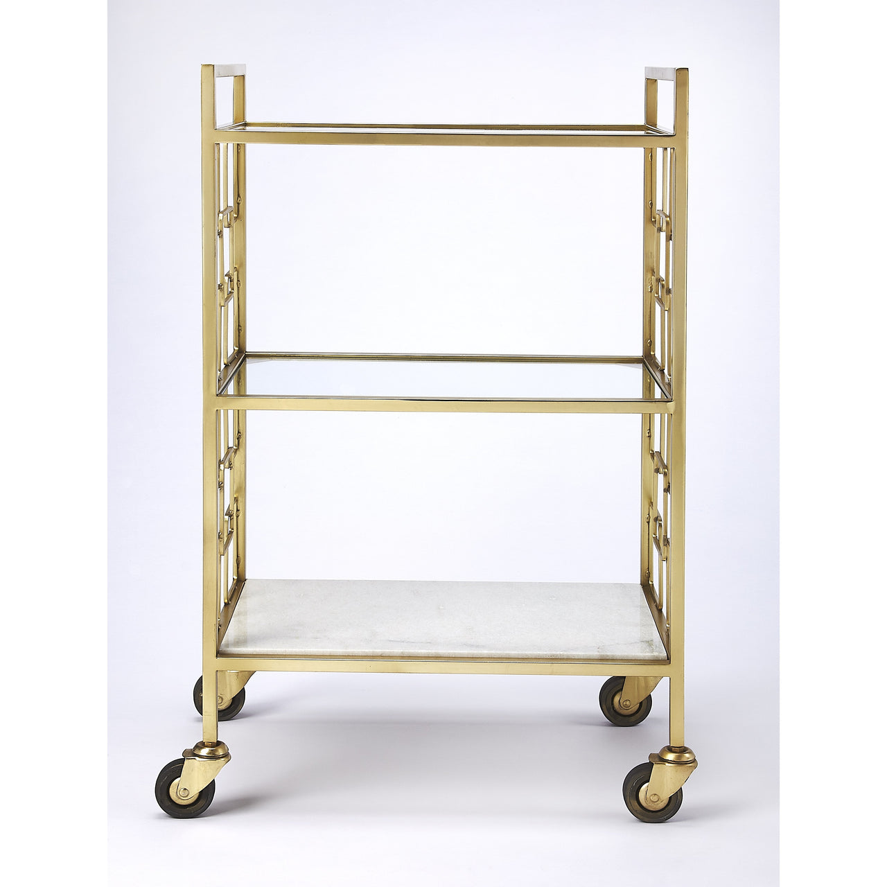 Butler Specialty 5347402 Arcadia Polished Gold Bar Cart