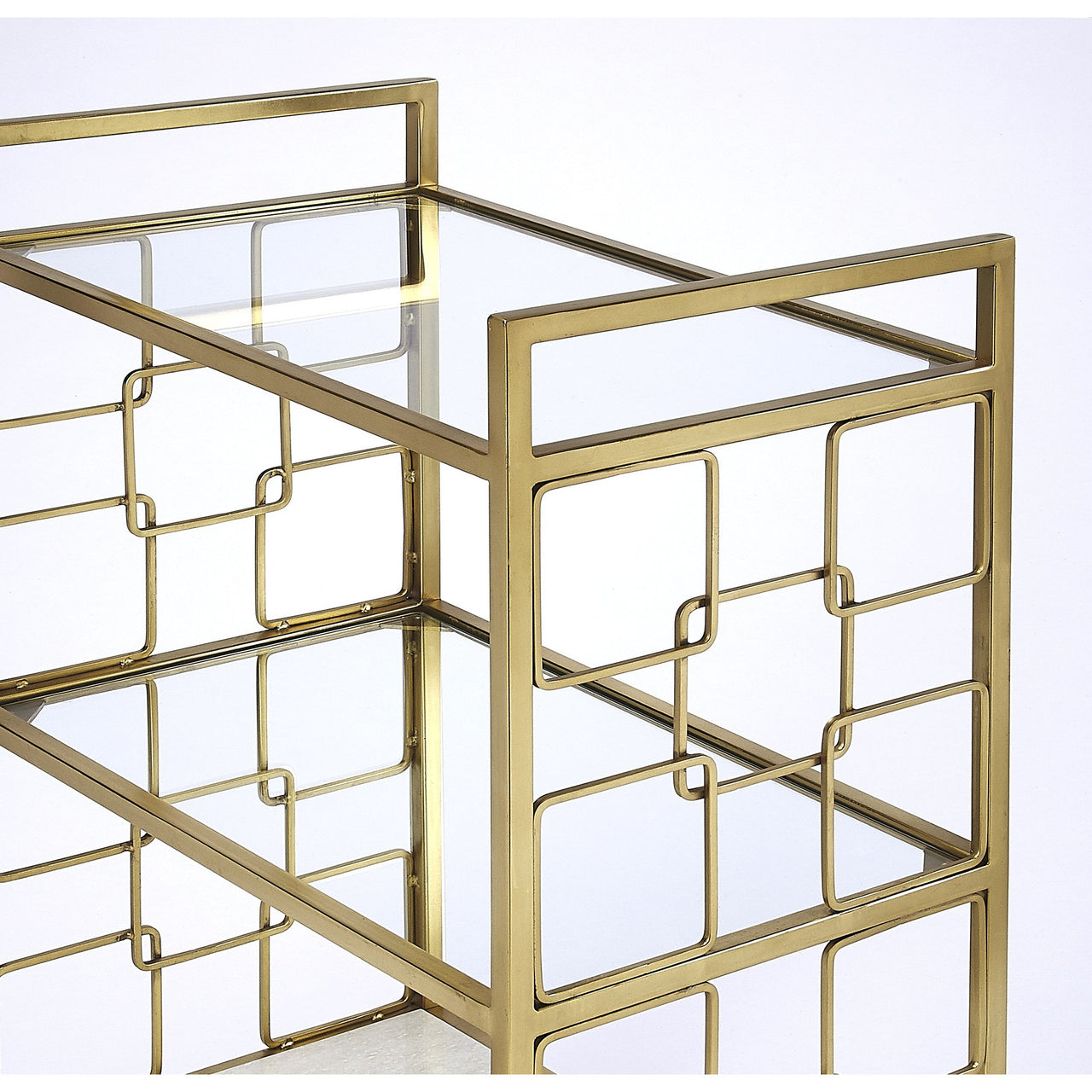 Butler Specialty 5347402 Arcadia Polished Gold Bar Cart