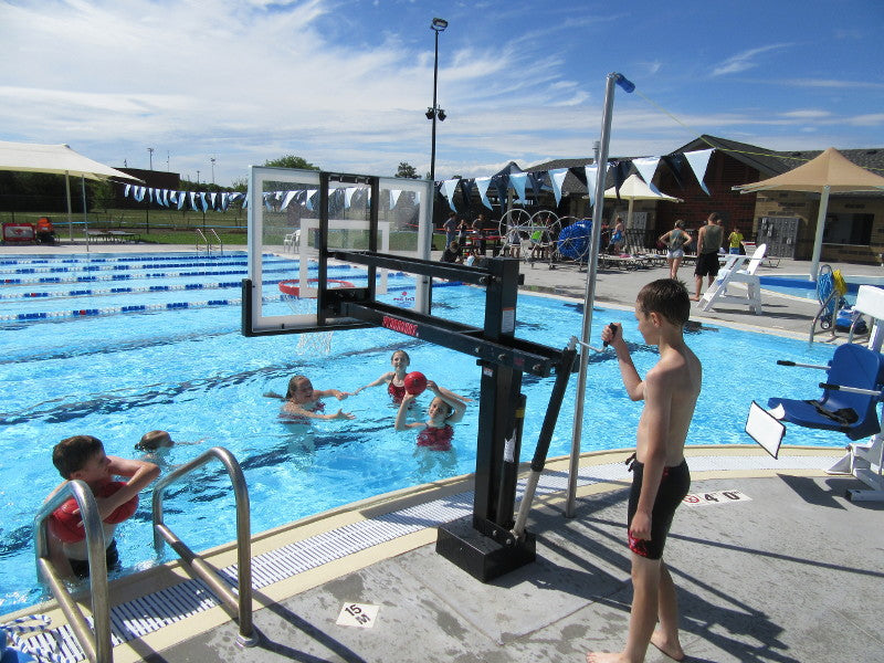 First Team HydroShot Adjustable Poolside Basketball Goal Series Public