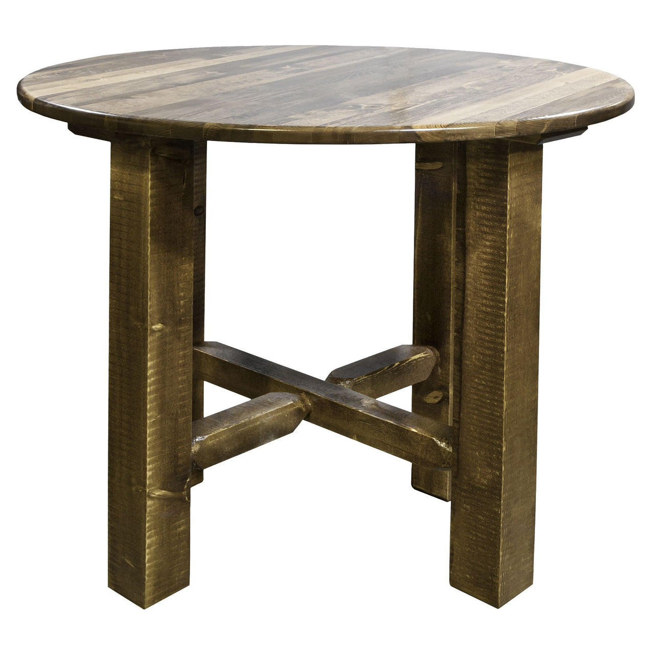 Montana Homestead Collection Bistro Table Stain Lacquer Finish MWHCBTSL36 Round 36inches