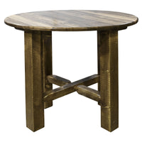 Thumbnail for Montana Homestead Collection Bistro Table Stain Lacquer Finish MWHCBTSL36 Round 36inches