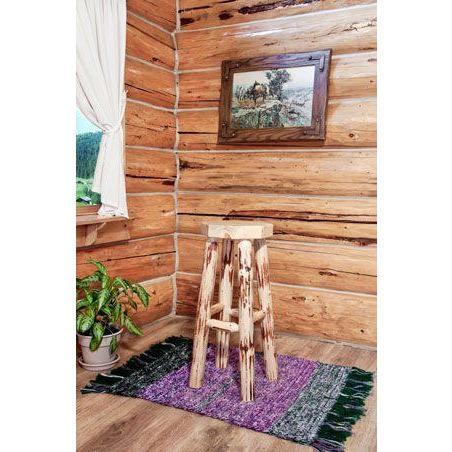 Montana Woodworks Collection MWBNV Backless Barstool ClearLacquerFinish