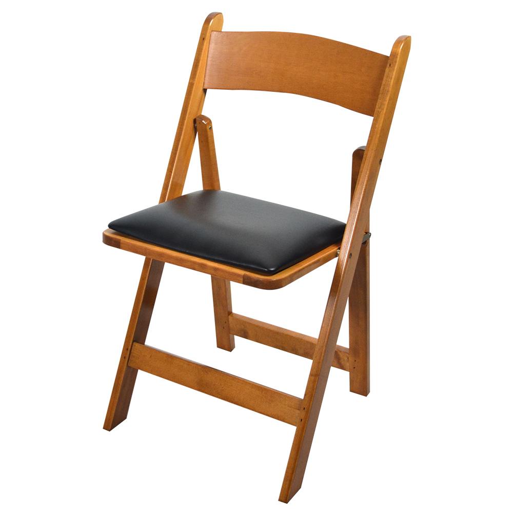 Kestell Maple Folding Chairs - Vinyl