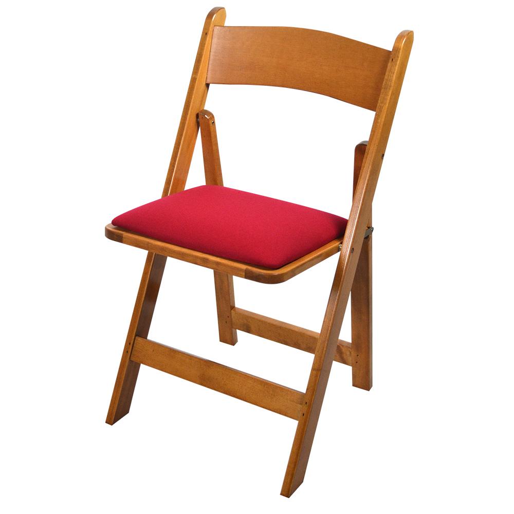 Kestell Maple Folding Chairs - Billiard Fabric