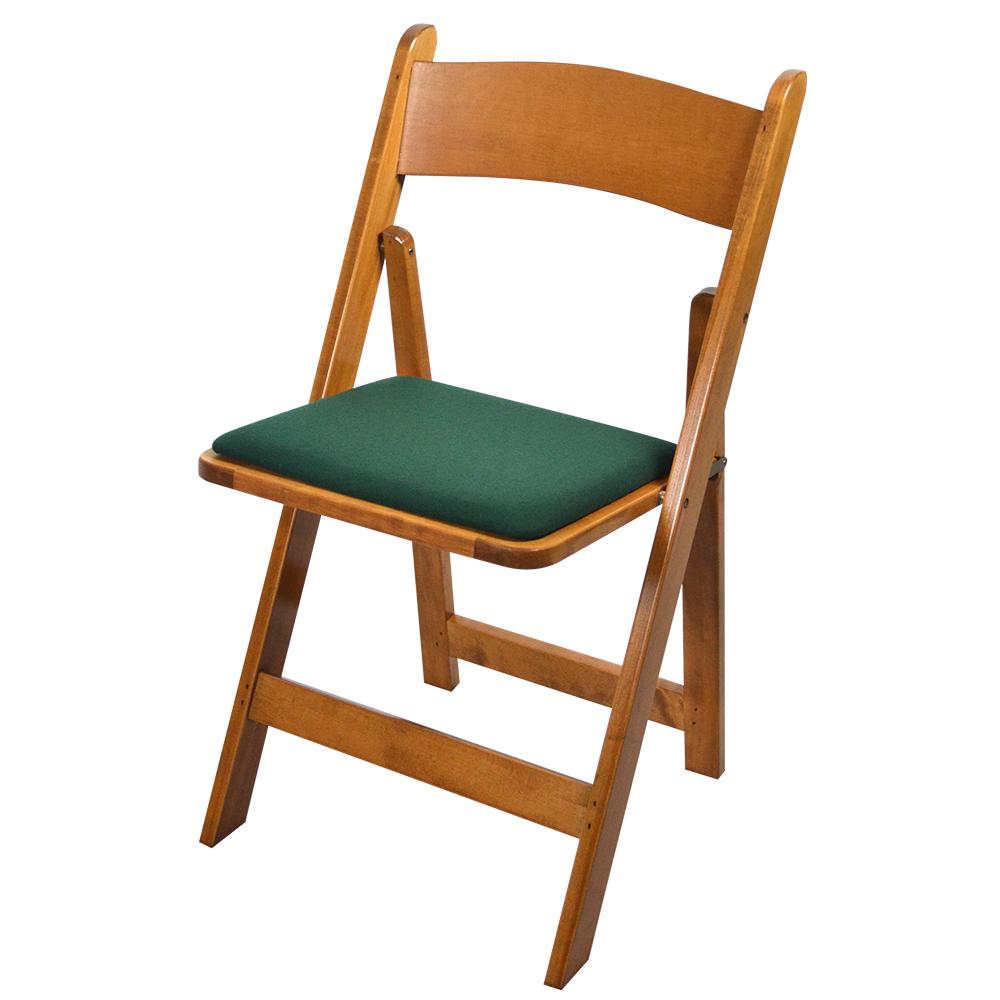 Kestell Maple Folding Chairs - Billiard Fabric