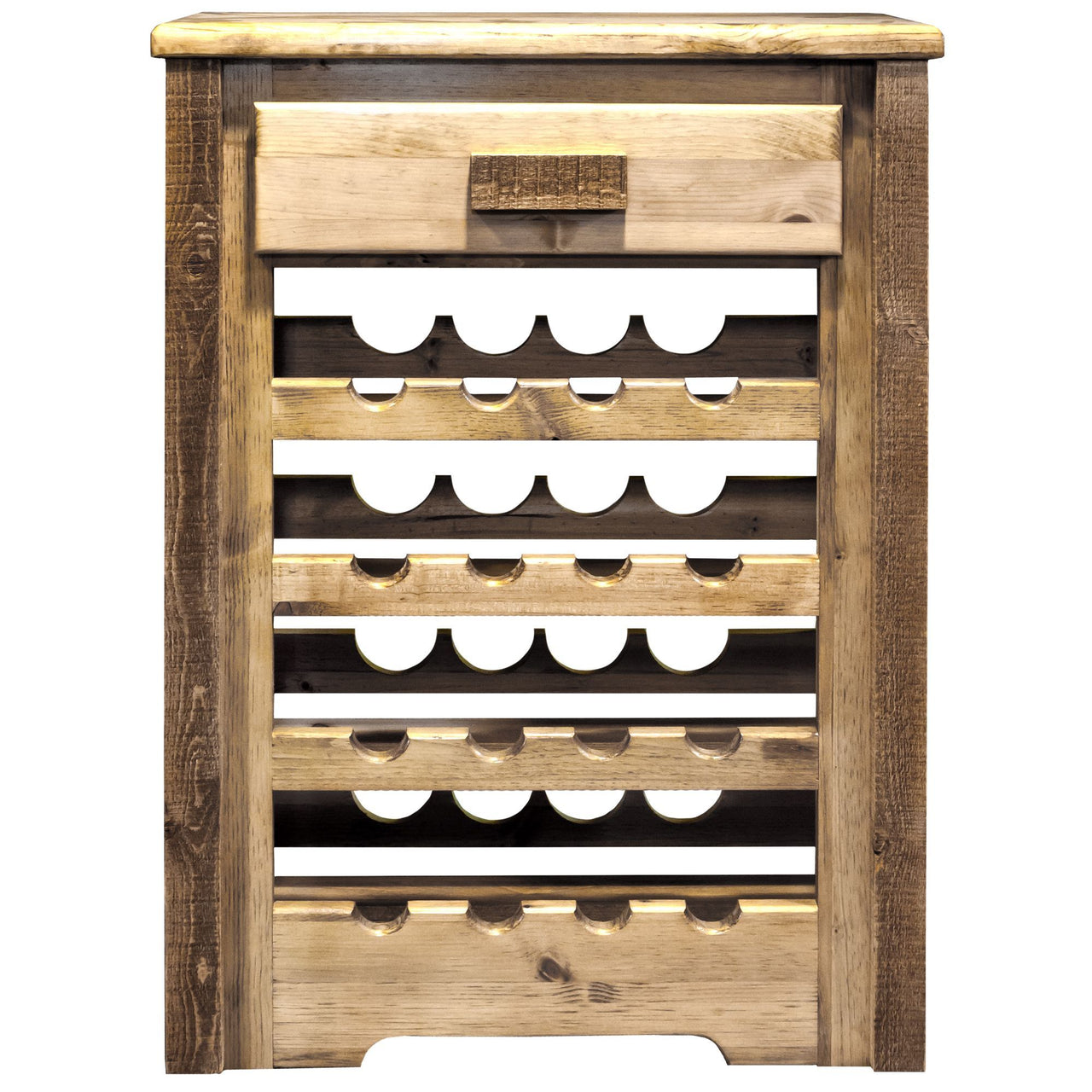 The Montana Homestead MWHCWRSL Wine Cabinet Stain and Lacquer Finish Front