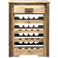 Thumbnail for The Montana Homestead MWHCWRSL Wine Cabinet Stain and Lacquer Finish Front