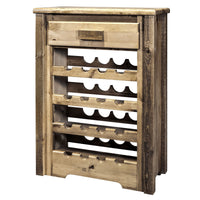 Thumbnail for The Montana Homestead MWHCWRSL Wine Cabinet Stain and Lacquer Finish Left