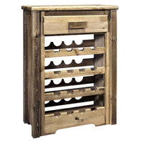 Thumbnail for The Montana Homestead MWHCWRSL Wine Cabinet Stain and Lacquer Finish Right