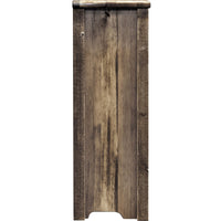 Thumbnail for The Montana Homestead MWHCWRSL Wine Cabinet Stain and Lacquer Finish Side