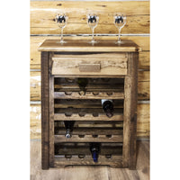Thumbnail for The Montana Homestead MWHCWRSL Wine Cabinet Stain and Lacquer Finish