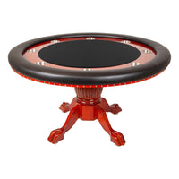 Thumbnail for BBO Nighthawk Poker Table Mahogany Fat Track Suited Speed Black