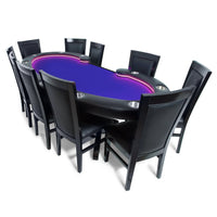 Thumbnail for BBO The Lumen DH Poker Table Blue Velveteen With Classic BBO Chairs