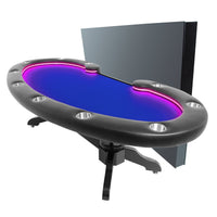 Thumbnail for BBO The Lumen HD Poker Table Suited Speed Blue With Dining Top