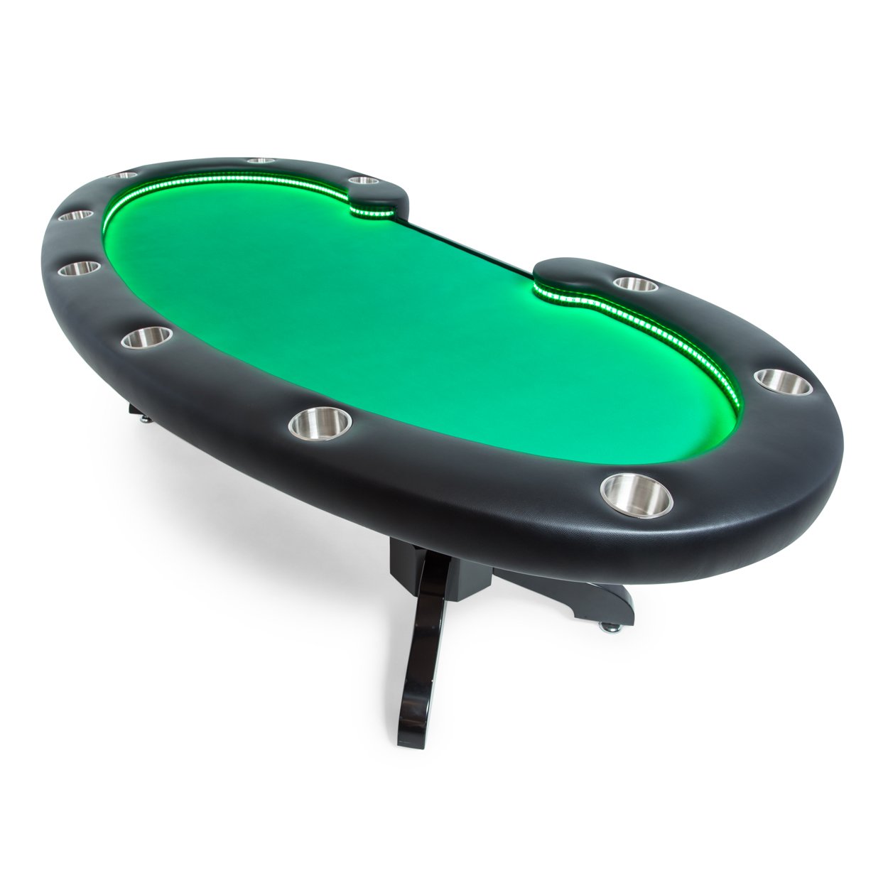 BBO The Lumen HD Poker Table Velveteen Green