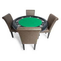Thumbnail for BBO The Nighthawk Poker Table Black Leg Velveteen Green And BBO Chair